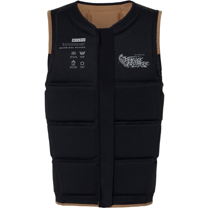 2025 Mystic Peacock Front Zip Wake Impact Weste 35005.240227  Slate Brown
